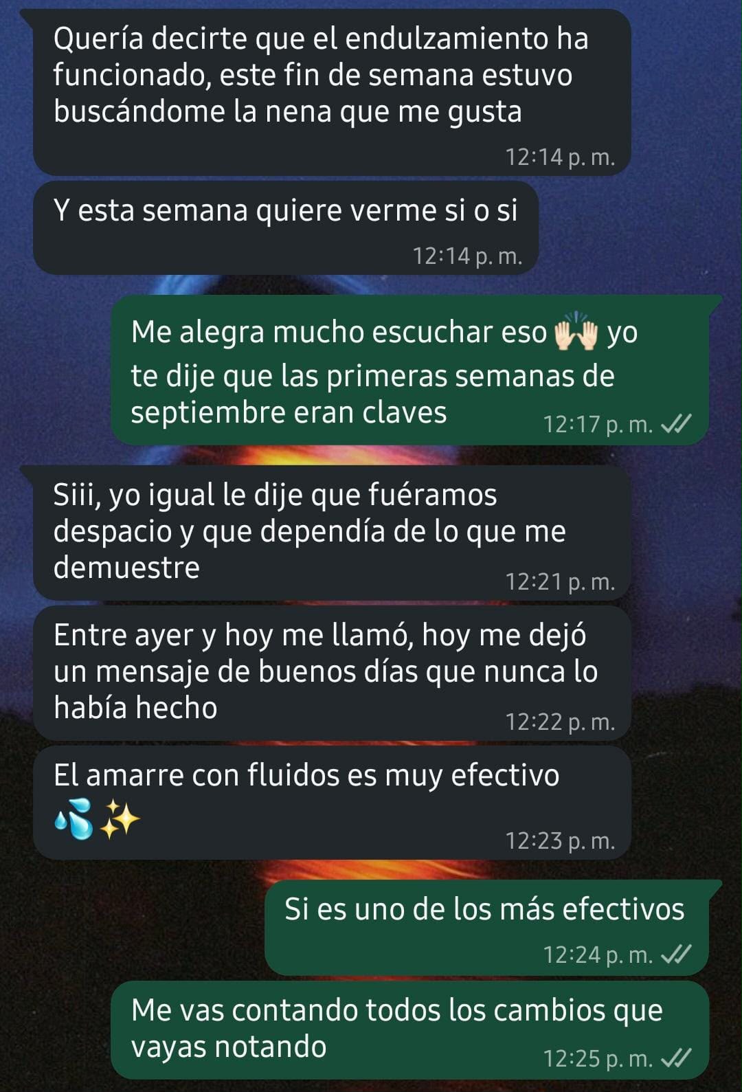 Testimonio por WhatsApp: el endulzamiento funcionó y la persona que le gusta la buscó